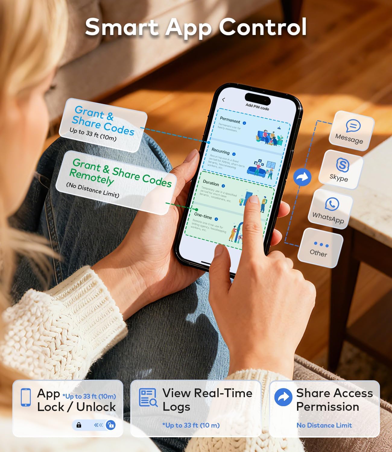 Smart Keyless Entry Door Lock with Handle